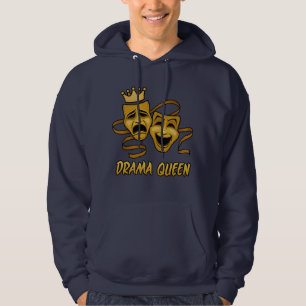 Drama Queen Comedy And Tragedy Gold Theatre Mask Hoodie