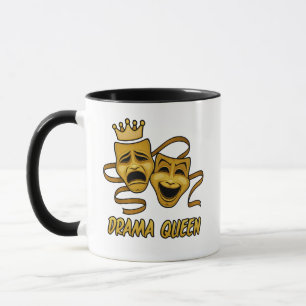 Drama Queen Comedy And Tragedy Gold Theatre Mask Mug