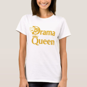 Drama Queen – Crown & Theatre Mask Design T-Shirt