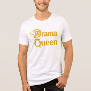 Drama Queen – Crown & Theatre Mask Design Tri-Blend Shirt