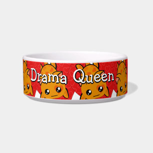 Drama Queen Cute Kitty Personalised Kitty Cat Bowl