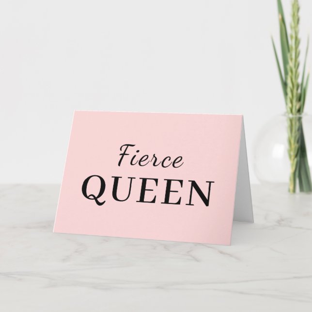Drama Queen Cute Pink Stylish Design Card (Front)