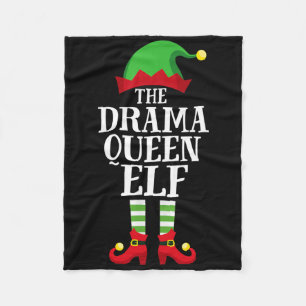 Drama Queen Elf Matching Family Group Christmas Pa Fleece Blanket