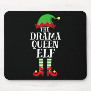 Drama Queen Elf Matching Family Group Christmas Pa Mouse Mat