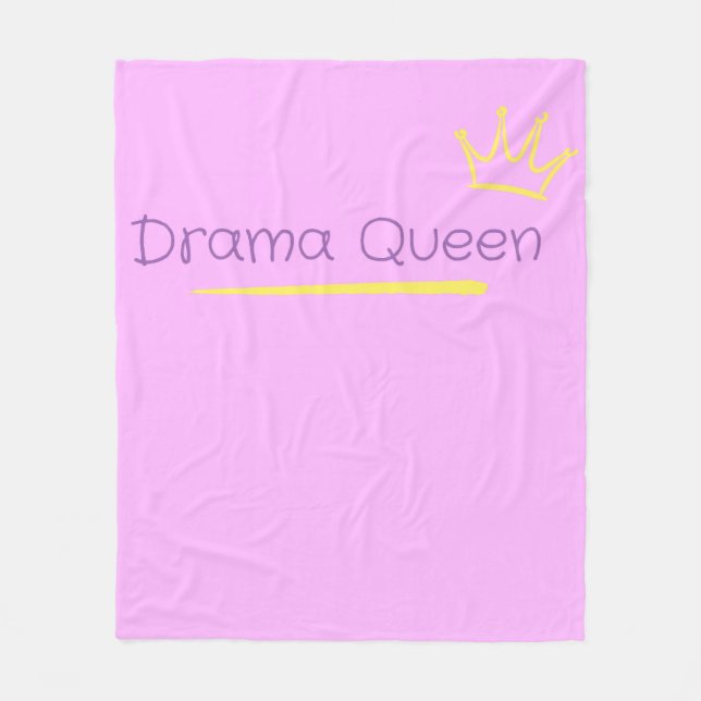 Drama Queen Fleece Blanket (Front)