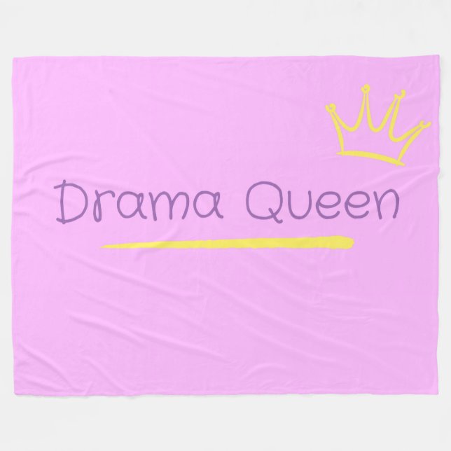 Drama Queen Fleece Blanket (Front (Horizontal))