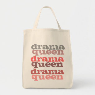 drama queen grocery tote bag