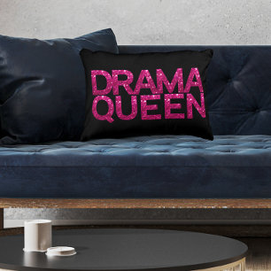 Drama Queen Hot Pink Glitter  Decorative Cushion