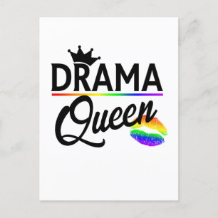 Drama Queen   LGBTQ Pride Postcard