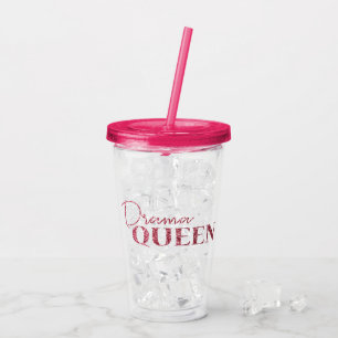 Drama Queen Rose Gold Glitter Acrylic Tumbler