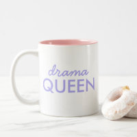Drama Queen | Trendy Modern Purple Girly Quote Art