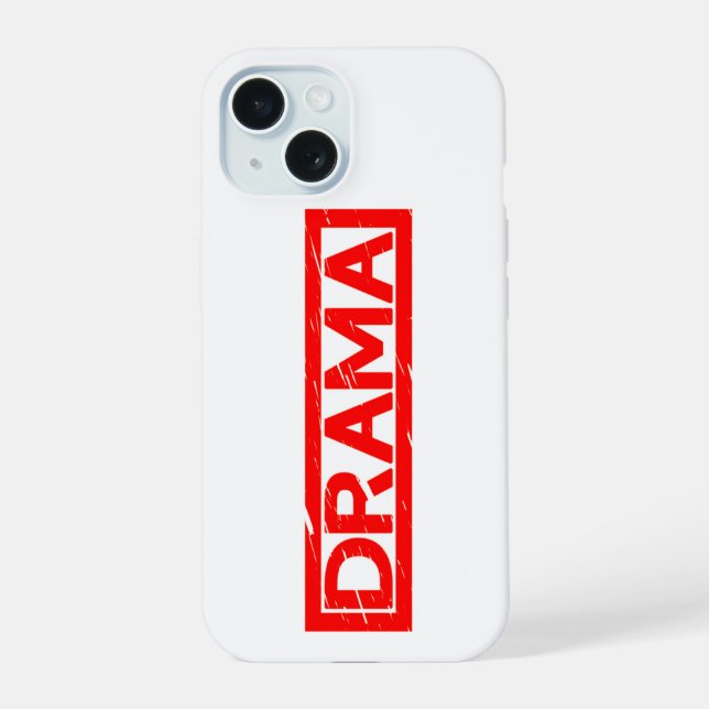 Drama Stamp iPhone 15 Case (Back)