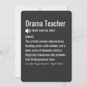 Drama Teacher  Holiday Card
