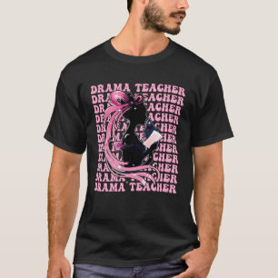 Drama Teacher Theatre Acting Girl Coquette Bow Pin T-Shirt