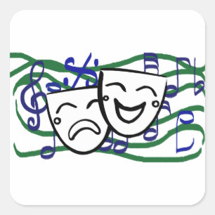 Drama the Musical Square Sticker