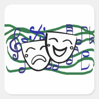 Drama the Musical Square Sticker