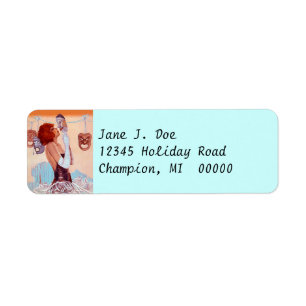 Drama Theatre Comedy Tragedy Masks address Labels
