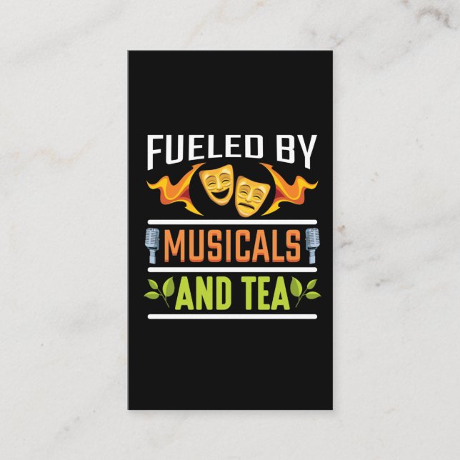 Drama Theatre Lover Musical Lover and Tea Drinker Business Card (Front)