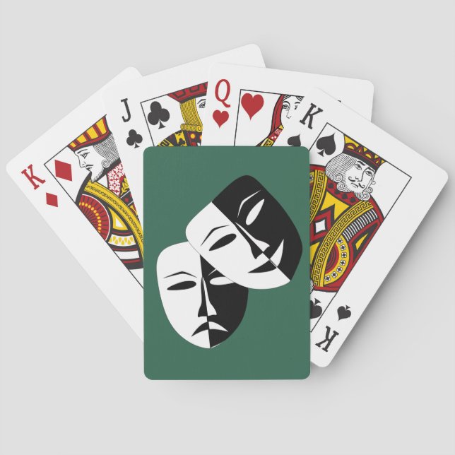 Drama Theatre Mask Playing Cards Your Colours (Back)