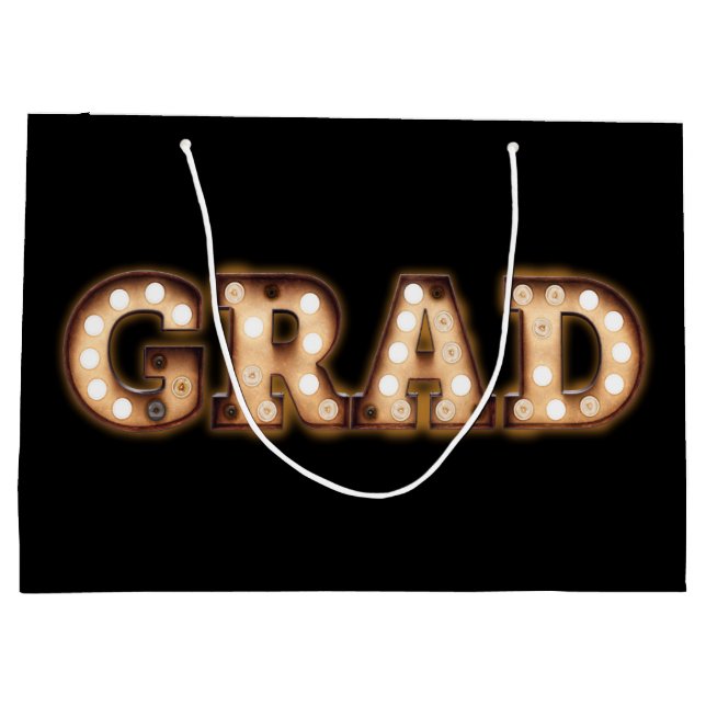 Drama Theatre Movie Lights Grad Graduation Large Gift Bag (Back)