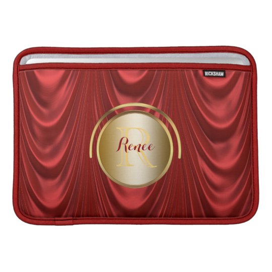 Drama Theatre Stage Curtains | Theatre Monogram MacBook Sleeve