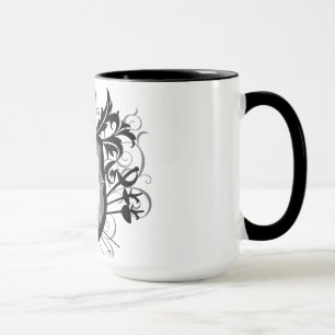 Dramatic 3 Weapons Fencing Crest White Mug