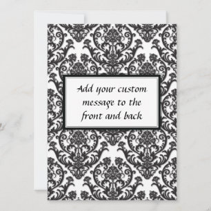 Dramatic Black Damask Pattern