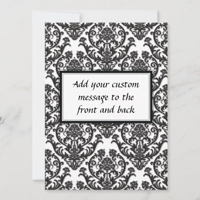 Dramatic Black Damask Pattern (Front)