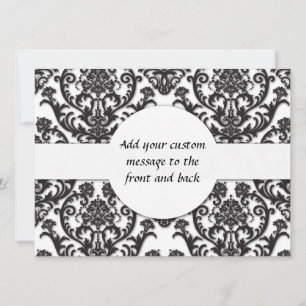 Dramatic Black Damask Pattern