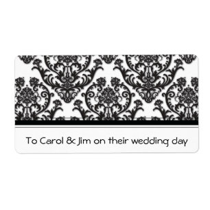 Dramatic Black Damask Pattern