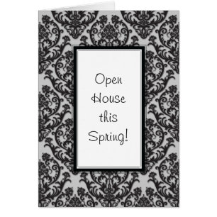 Dramatic Black Damask Pattern