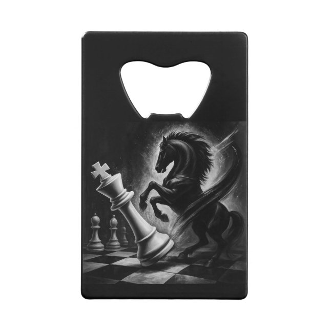 Dramatic Black Horse vs. King – Bold Chess Artwork (Front)