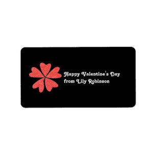 Dramatic black valentine personalised sticker