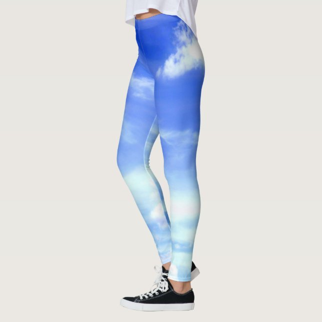 Dramatic Blue Sky Leggings (Left)
