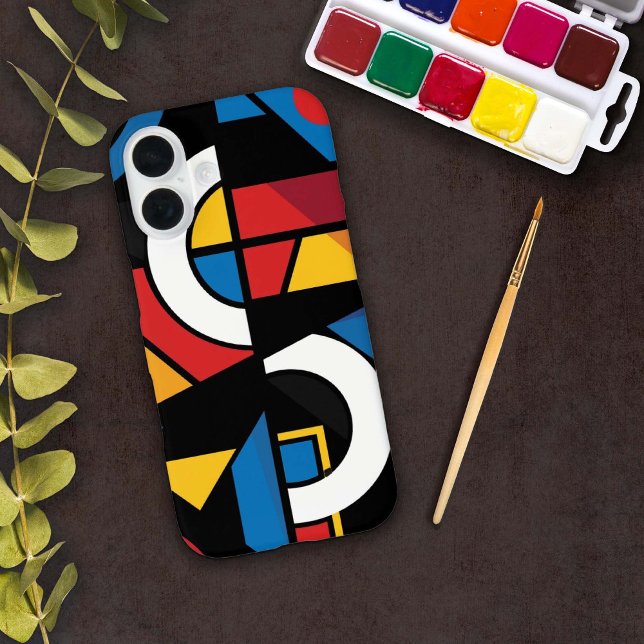 Dramatic Bold Colours Modern Geometric Abstract Case-Mate iPhone Case (Creator Uploaded)