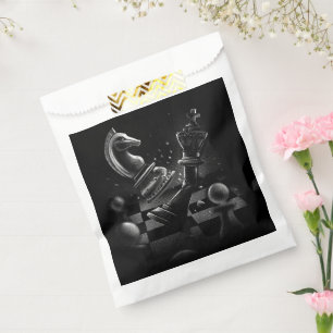 Dramatic Chess Battle – Knight vs. Horse  Favour Bags