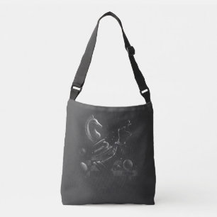 Dramatic Chess Battle Knight vs King Art Crossbody Bag