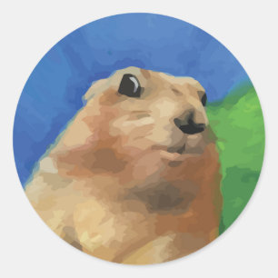 Dramatic Chipmunk Classic Round Sticker