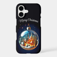 Dramatic Christmas scenery in a transparent bauble
