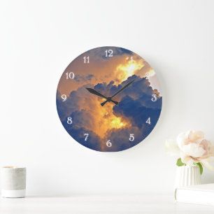 Dramatic Cloud Formation Large Clock