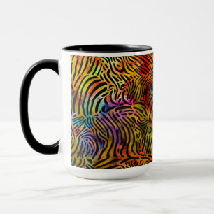 Dramatic Colorway of Zebra Pattern Mug