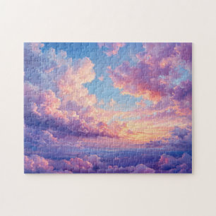 Dramatic Colourful Pastel Clouds Sky Jigsaw Puzzle