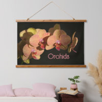 Dramatic Coral Pink Orchids Photographic Floral