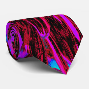 Dramatic Crimson Red, Purple and Black Dahlia Tie