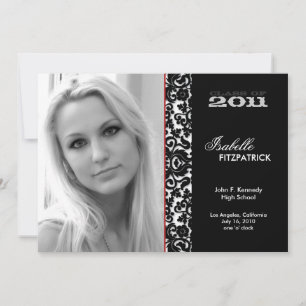 Dramatic Damask 2011 Graduation Announcement