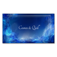 Dramatic Deep Sapphire Nebula Silver Frame