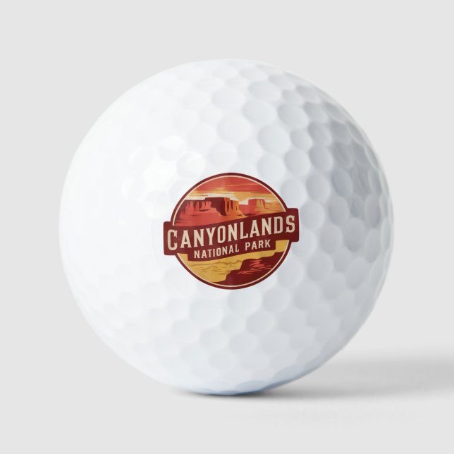 Dramatic Desert of Canyonlands National Park Golf Balls (Front)