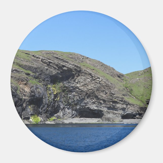 Dramatic Dragon Face Rock Formation Coastal Art Magnet (Front)
