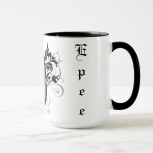 Dramatic Epee Fencing Crest White Mug