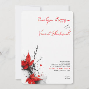 Dramatic Fall Wedding Invitation